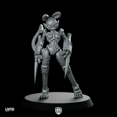 Primal Lagbyte v2 Miniature Cyberpunk Cyborg Alien Assassin - Unit9 - We Print Miniatures