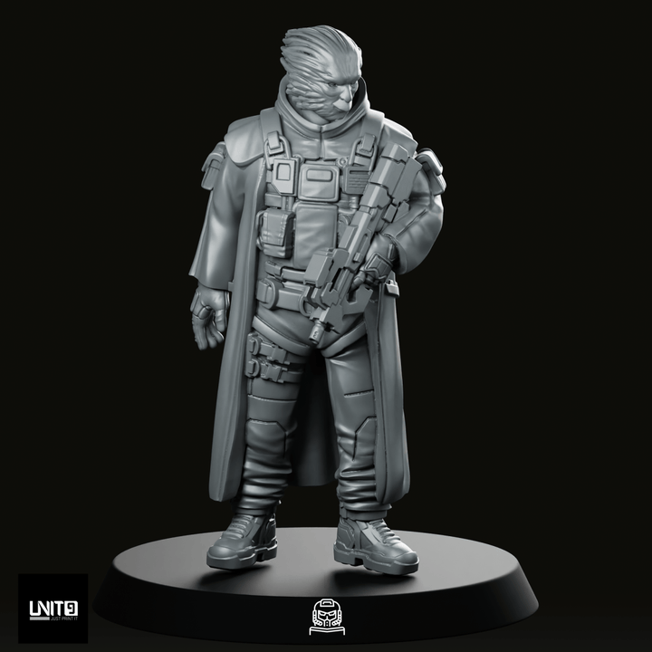 Primal Ravenware v1 Miniatuur Cyberpunk Agent