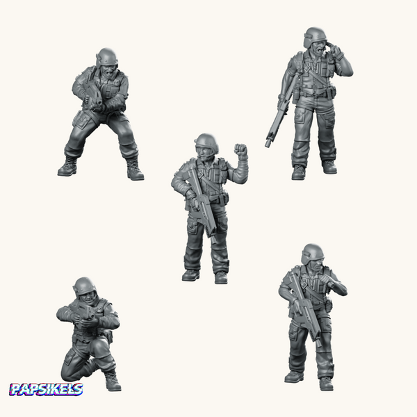 Prodigy Corp SAR Team Bundle | 5 Sci-Fi Resin Miniatures by Papsikels