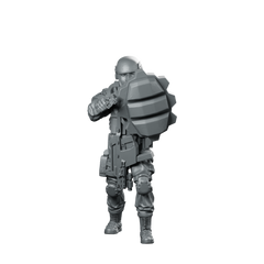 Prodigy Operator 2 Sci Fi Trooper Riot Miniature 360 Spin 01