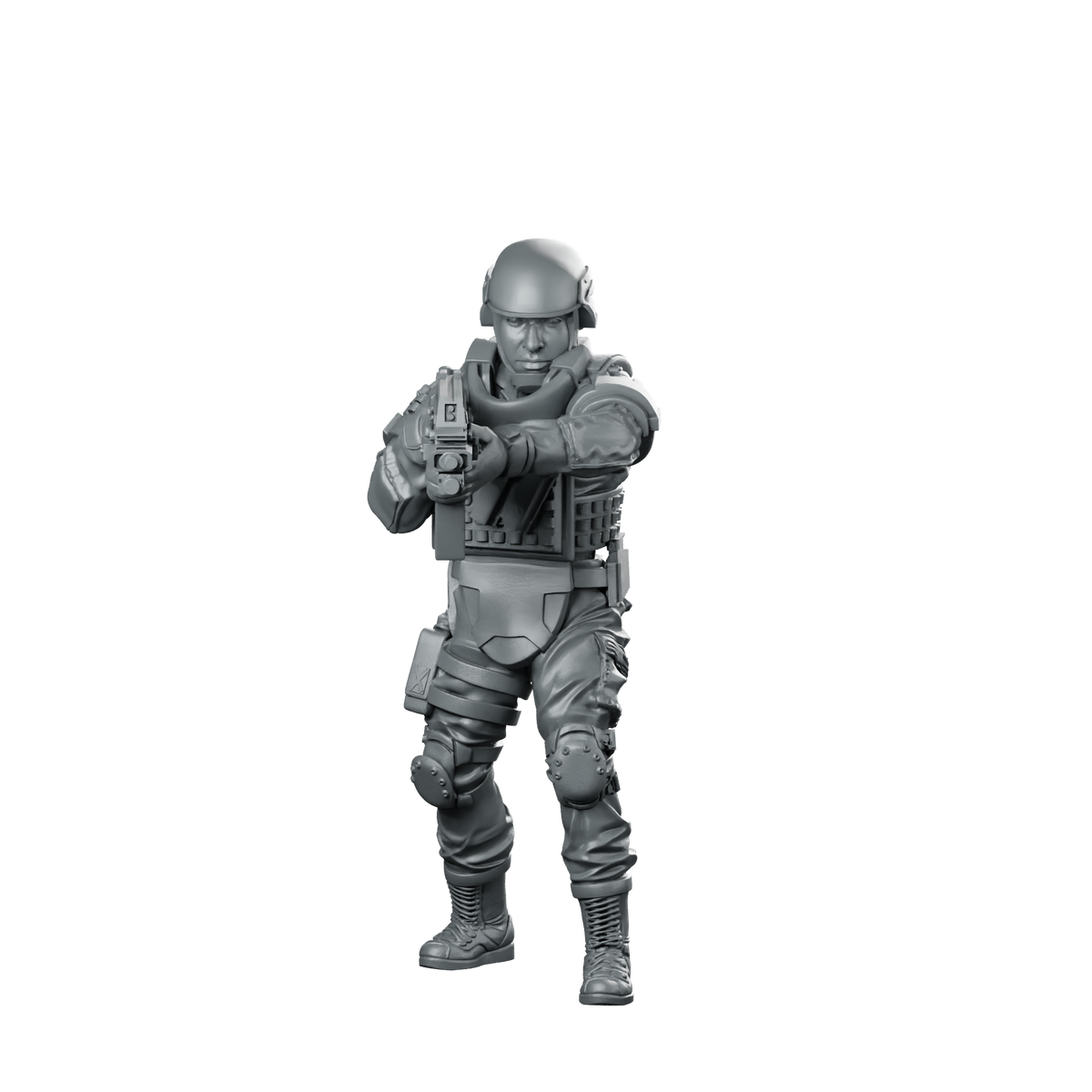 Prodigy Operator 4 Sci fi Combat Soldier Miniature 360 Spin 01