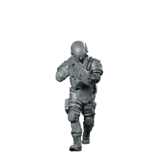 Prodigy Operator 5 Sci fi Combat Soldier Miniature 360 Spin 01