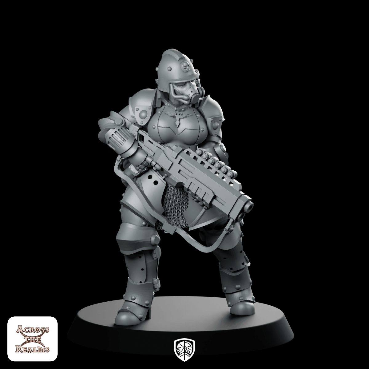 Miniature Cult Of Death Engineer 1 Armoured 2 - Across The Realms - We Print Miniatures