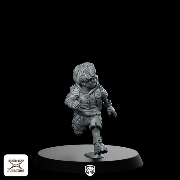 Miniature Street Urchin Boy Fleeing Miniatures Youth Survivor - Across The Realms - We Print Miniatures