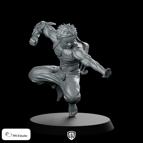 Akaza Miniature Martial Artist Monk