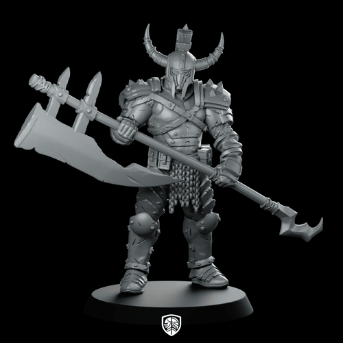 Annointed Warrior Of Fury 2 Horned Berserker - Papsikels Miniatures - We Print Miniatures