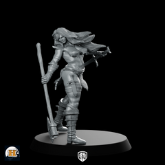 Astrid Stormcaller 32 Miniature Female Barbarian Warrior