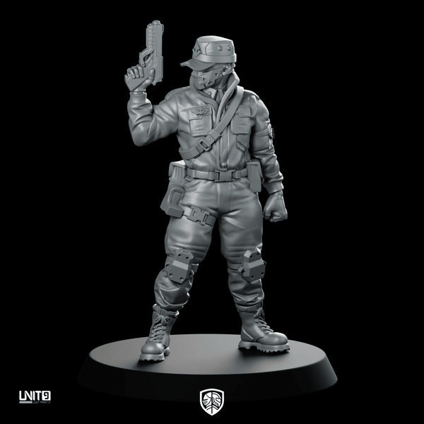 Black Cell V1 Miniature Masked Trooper Pistol - UNIT9 - We Print Miniatures