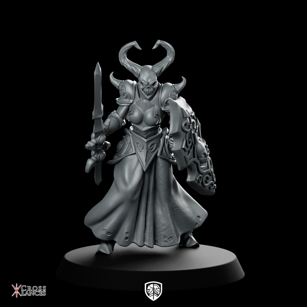Black Heroines 1 Miniature Horned Skull Warrior