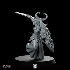 Black Heroines 2 Miniature Horned Skull Knight