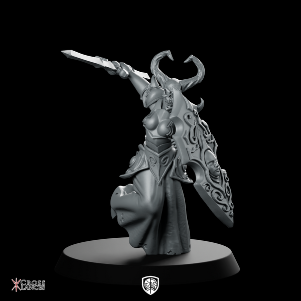 Black Heroines 2 Miniature Horned Skull Knight