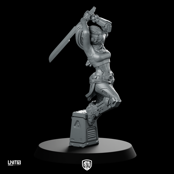Black Witch 1V1 Miniature Female Warrior Blade