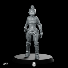 Black Witch 1V2 Miniature Female Operative Augmented