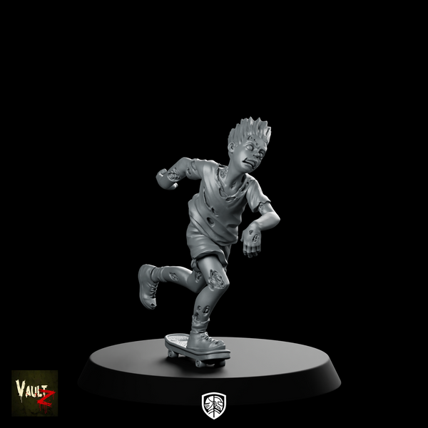 Brett Miniature Zombie Skater Boy Undead Resin