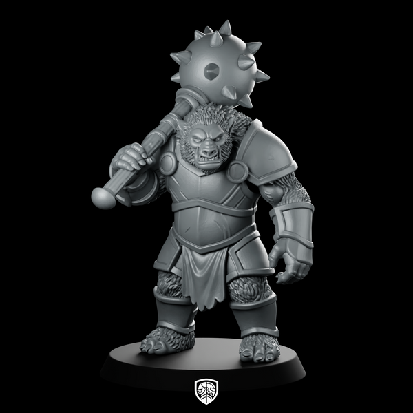 Bugbear With Morningstar Miniature Armoured Brute Warrior