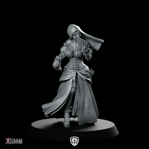 Carnival Nuns 1 Miniature Hooded Courtesan Masked