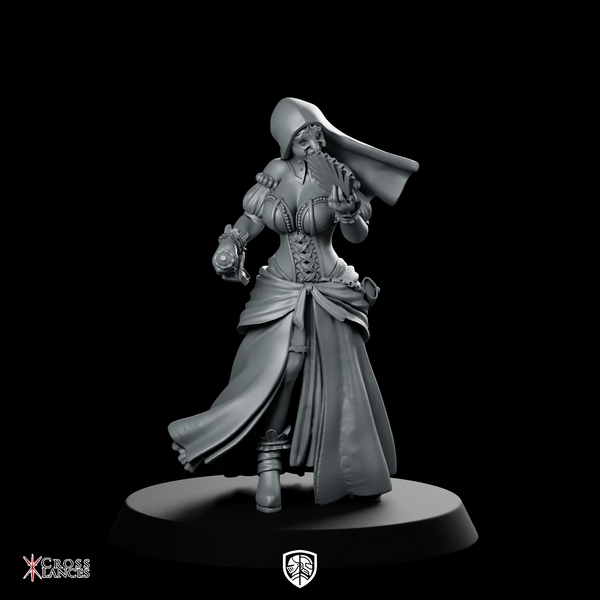 Carnival Nuns 1 Miniature Hooded Courtesan Masked