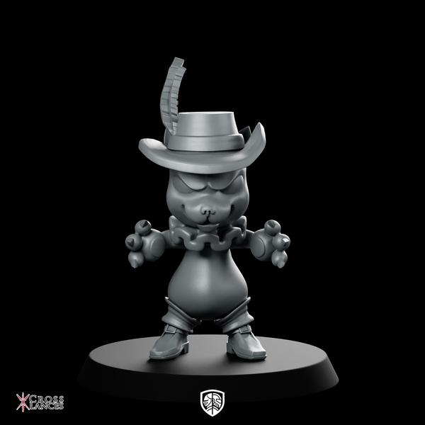 Cat1 Chibi Rogue Miniature Swashbuckler Feathered