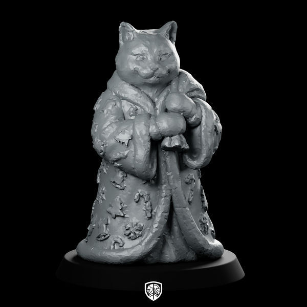 Cat Statue 3D Model Tabaxi Merchant Miniature