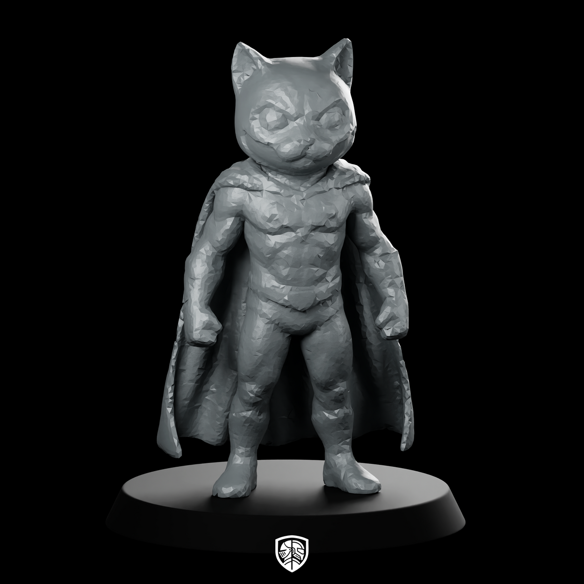 Cat Superhero 3D Model Caped Tabaxi Warrior