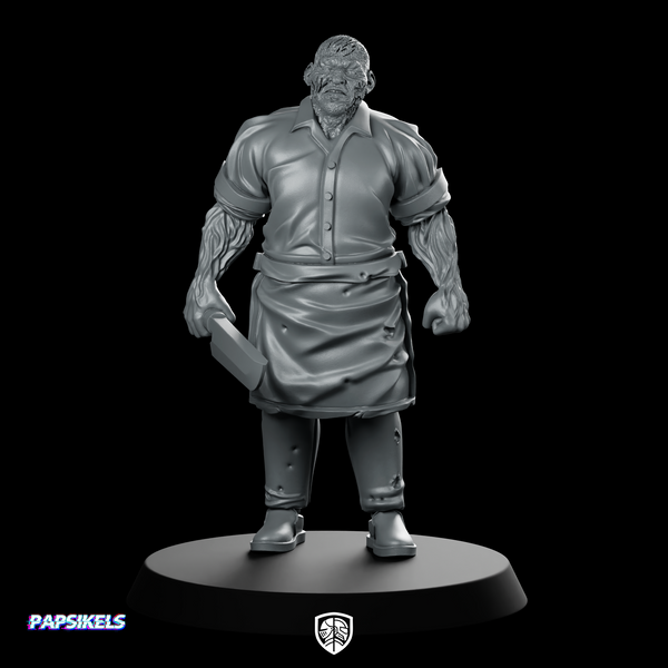 Chef Zombie 1 Miniature Cleaver Butcher Undead