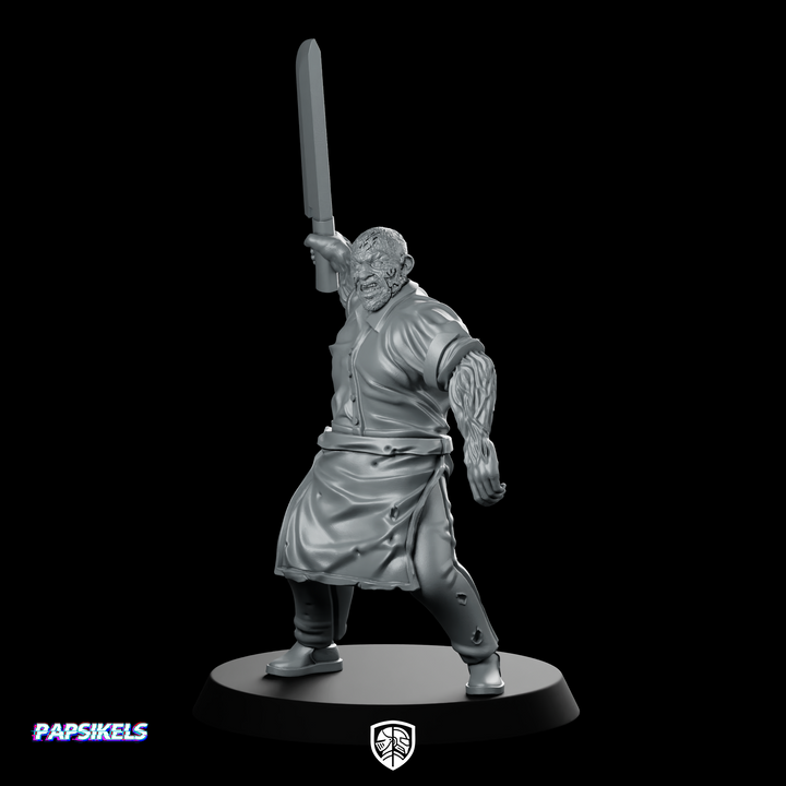 Miniatura Chef Zombi 2 con Cuchilla de Carnicero