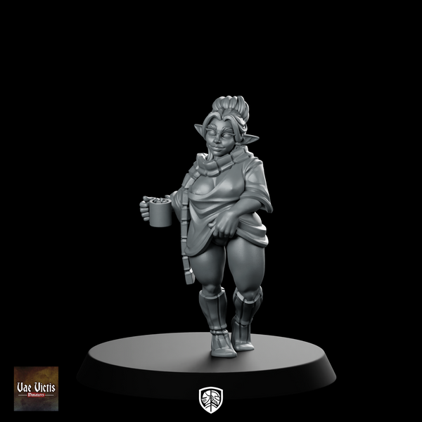 Cosy Bae 32 Mm Miniatures Elf Tavernkeeper