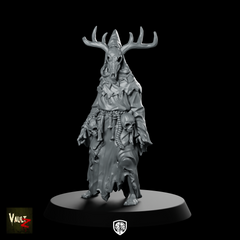 Cultist1 WPM Miniature Antlered Skull Cultist Robed