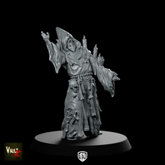 Cultist3 Miniature Undead Necromancer Robed Skeletal Cultist
