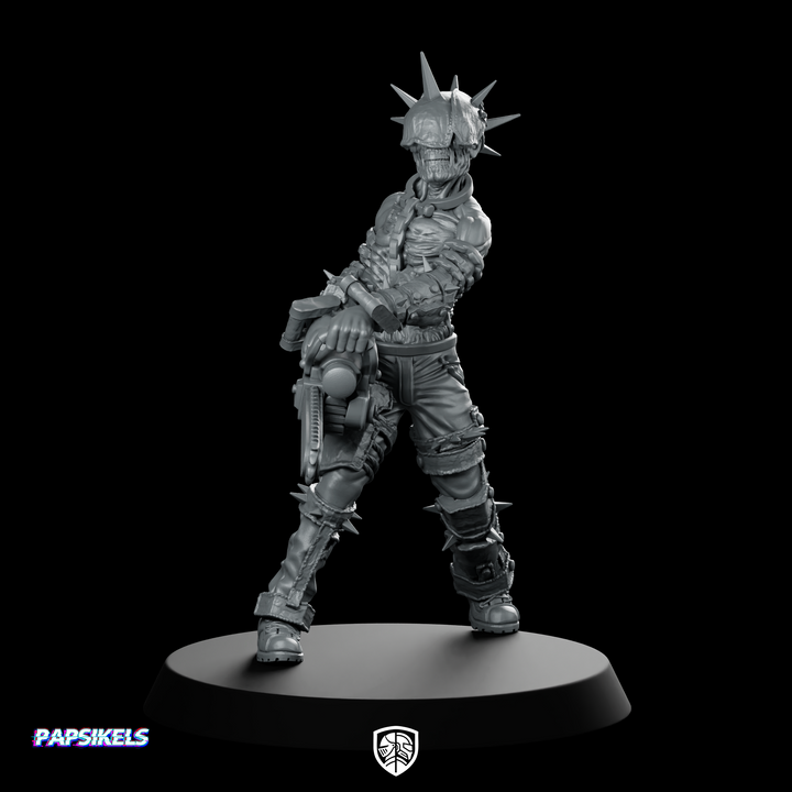 Cyber Zombie Chainsaw Punk Miniature