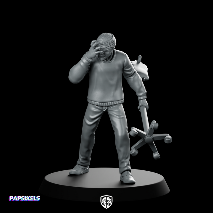 Cyber Zombie Headache Patient Miniature