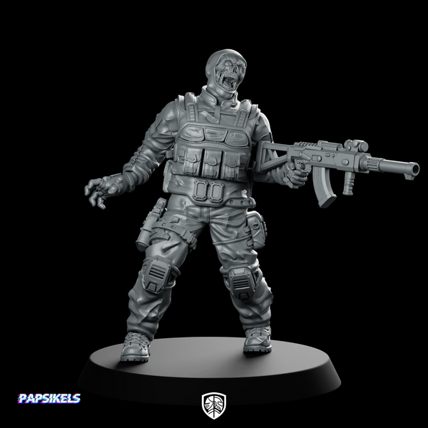 Cyber Zombie Swat Product Render Undead Zombie