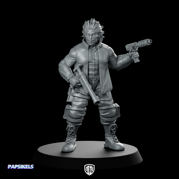 Cyberpunk Hotwire Product Render Cyborg Gunfighter