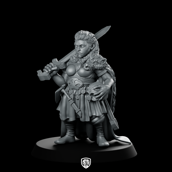 Daughters Of Ku 4 Miniature Shieldmaiden Wolfcloak