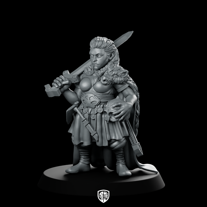 Daughters Of Ku 4 Miniature Shieldmaiden Wolfcloak