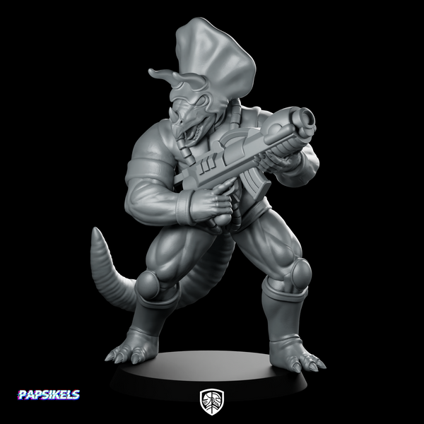 Dinopaps Triceratops Trooper 4 Miniature Rifle Soldier