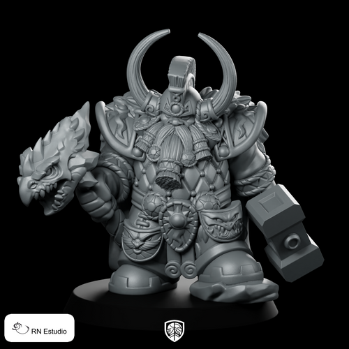 Dragonthyr Chaos Dwarf Overlord Miniature