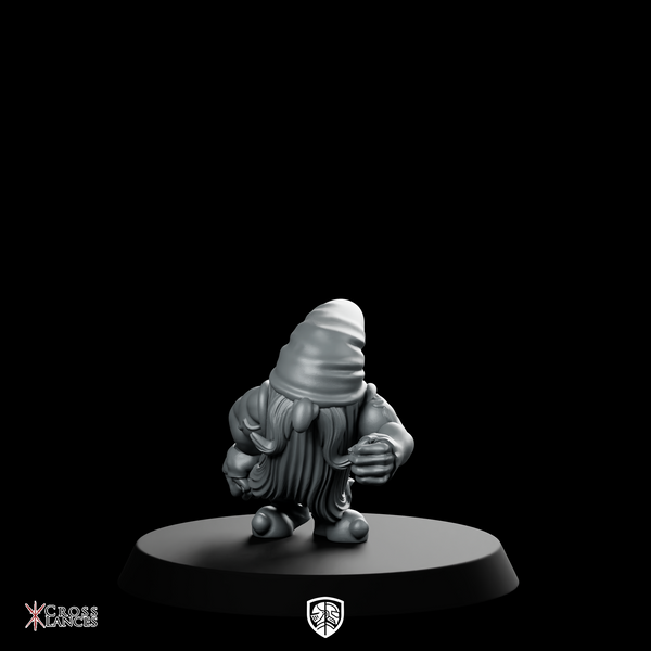Dwarf011 Miniature Gnome Rogue Halfling Hooded