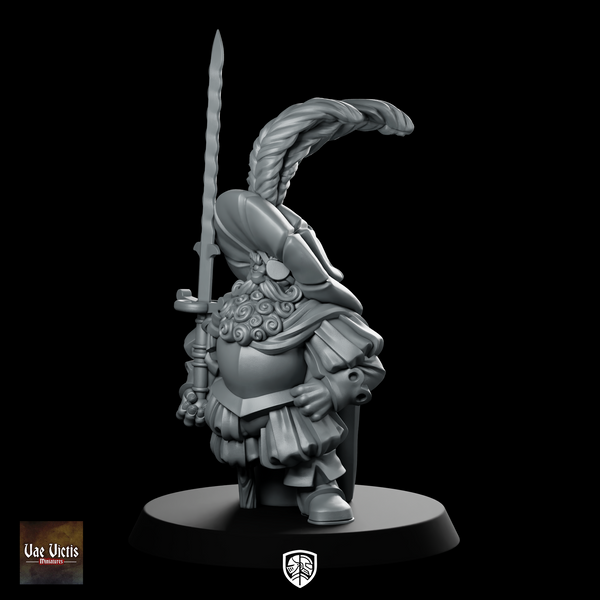 Dwarf Landsknecht Miniature Halberdier Plume Guard