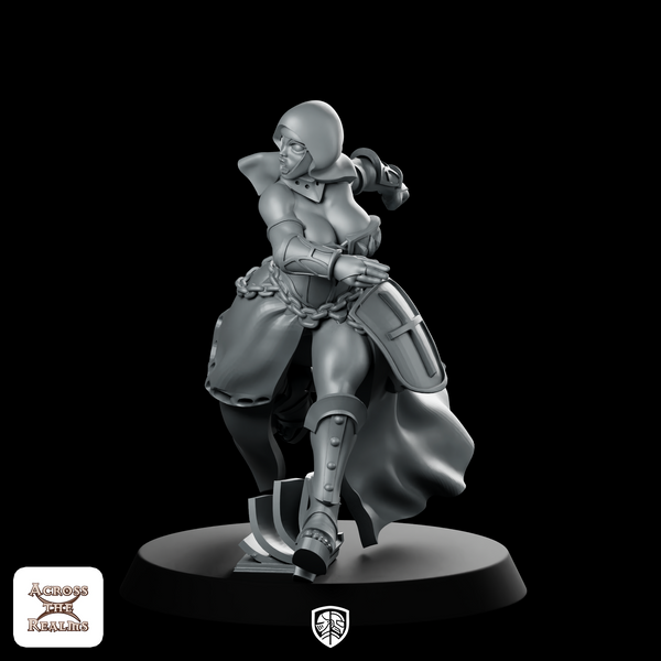 Ecclesiarchy Pinup Nun 2 Miniature Armoured Duelist