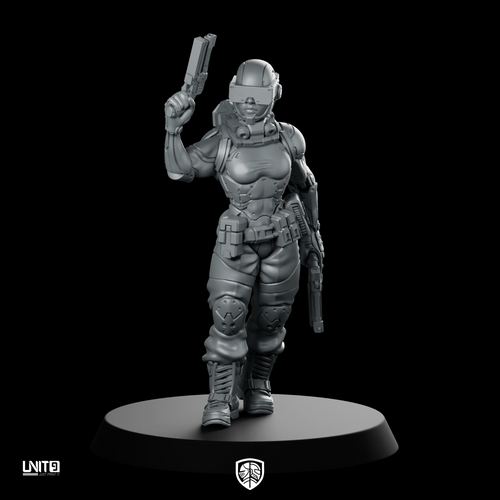 Echo Runner Pose2 Miniature Visor Trooper