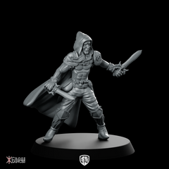 Elf Thief Miniature Hooded Rogue Duelist