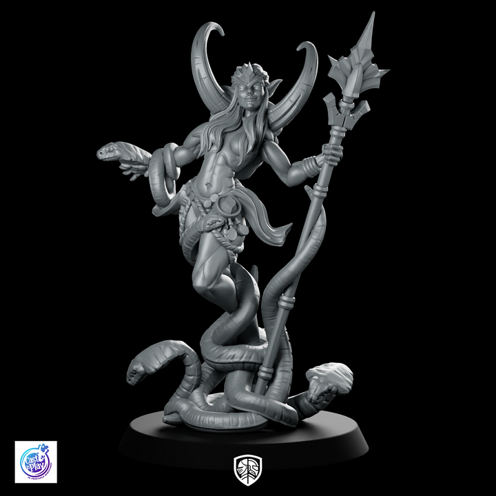 Erata (Elven Sorceress) Miniature Serpent Staff