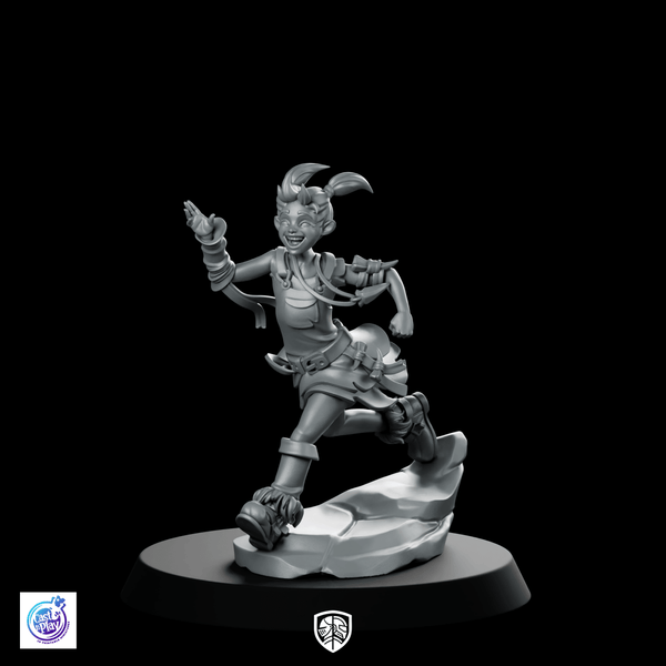 Evangeline Running Miniature Imp Girl Runner - CastNPlay - We Print Miniatures