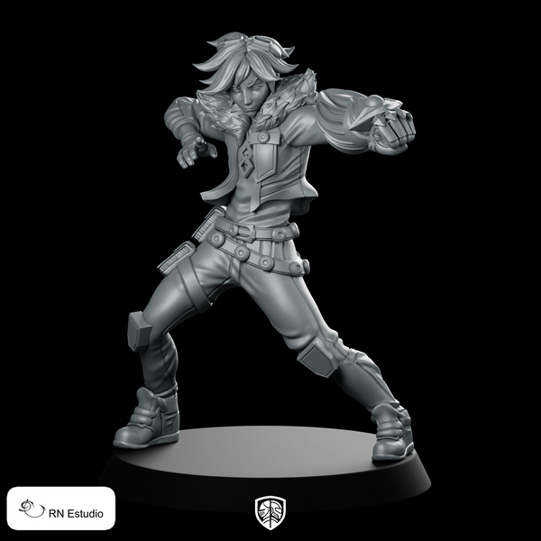 Ezreal Miniature Brawler Fighter Fur Collar Combat