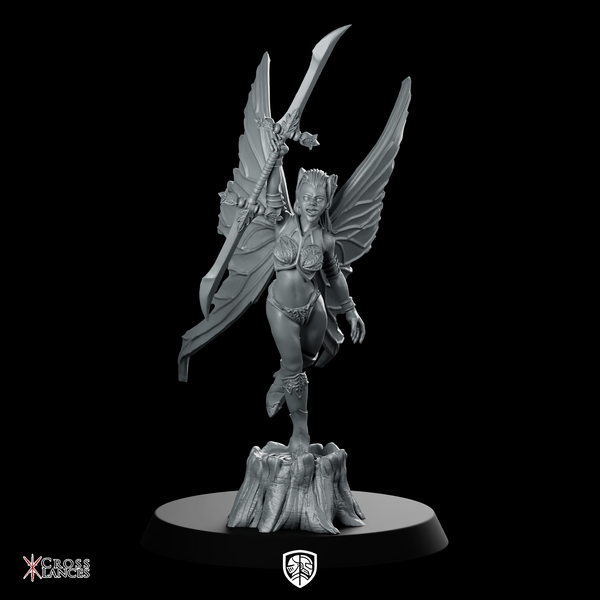 Fairy 2 (Repaired) Winged Warrior Miniature Fae