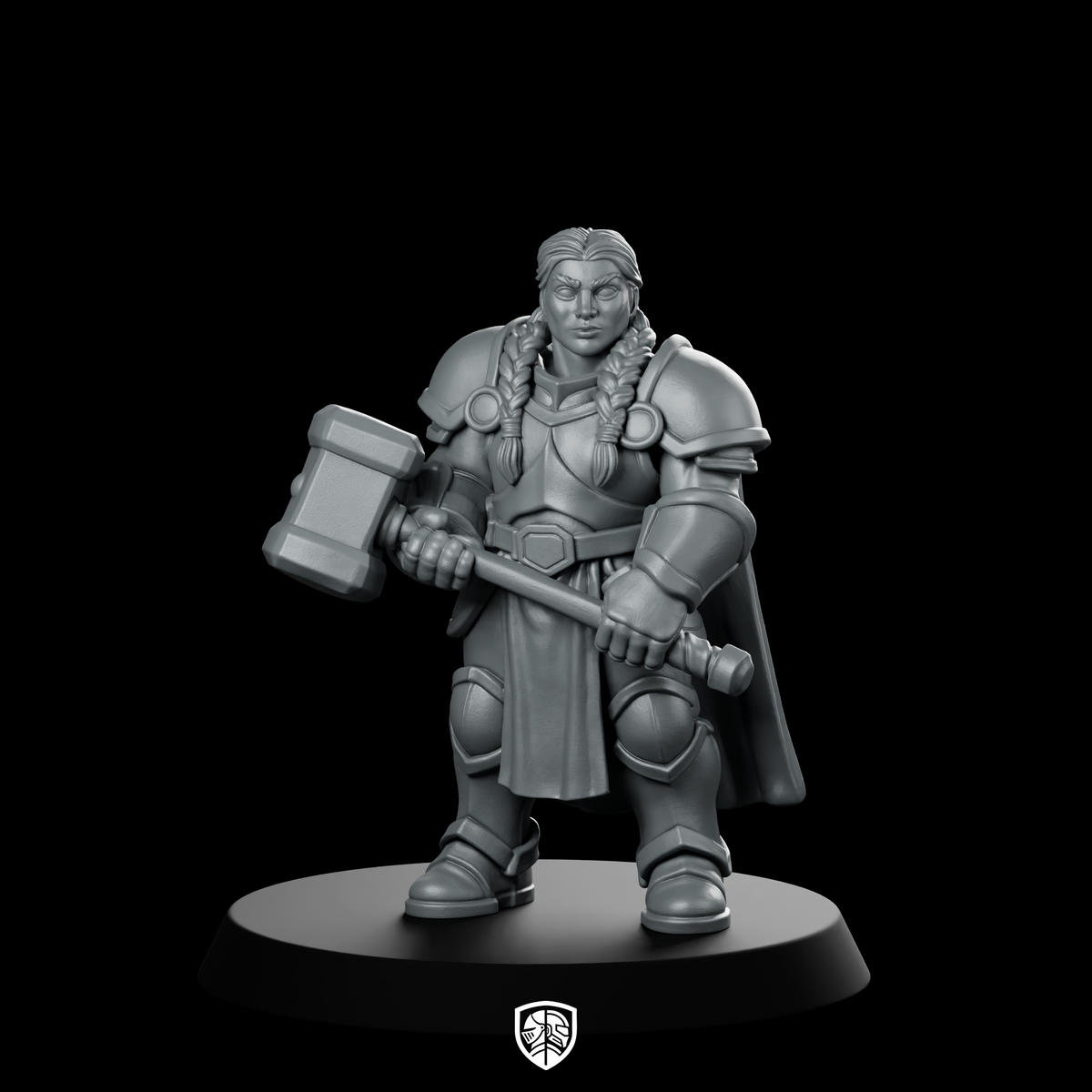 Female Dwarf Fighter With Miniature Braids