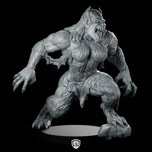 Female Werebeast Miniature Werewolf Beast