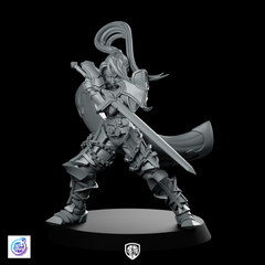 Fighter Poising Miniature Sword Maiden