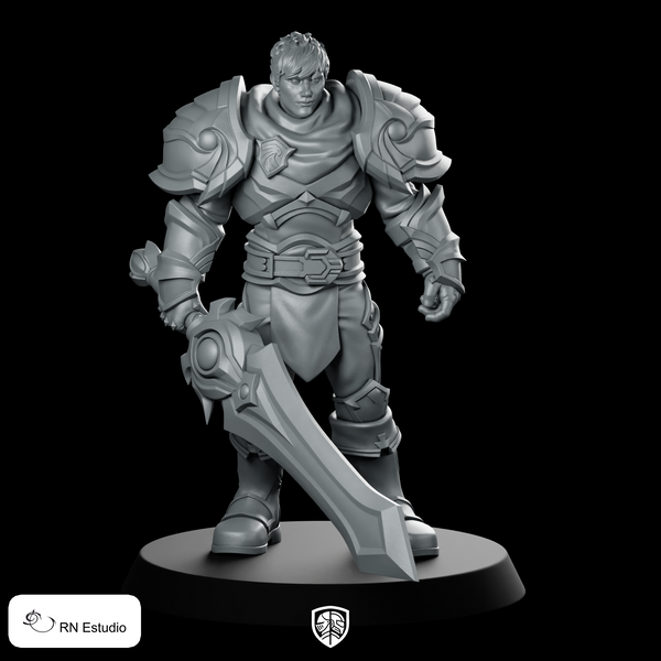 Garen Armoured Warrior Knight Sword Miniature